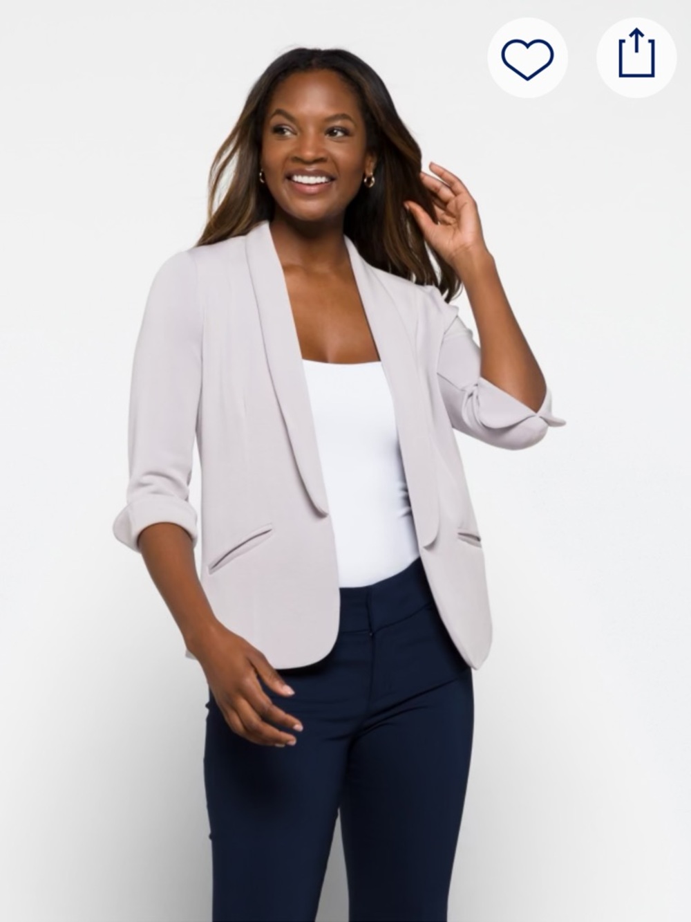 New With Tags Skies are Blue Gray Hannah Modal Scuba Blazer Sz M